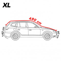 Autoplachta proti krupobitiu SUV XL 508x193x155cm