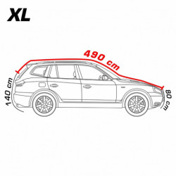 Autoplachta proti krupobitiu SUV XL 508x193x155cm + bavlna