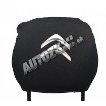 Poťah na hlavovú opierku-čierna Citroen 2ks