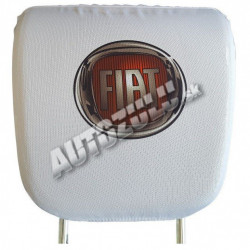 Poťah na hlavovú opierku-biela Fiat 2ks