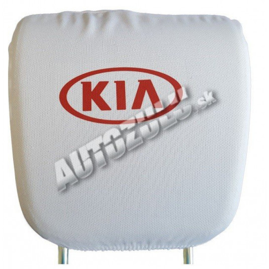 Poťah na hlavovú opierku-biela KIA 2 ks