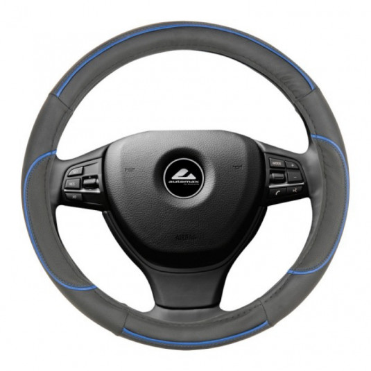 Poťah volantu čierno/modrý ELEGANCE 37-39cm