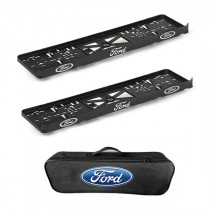 2x podložky ŠPZ  a taška FORD - sada