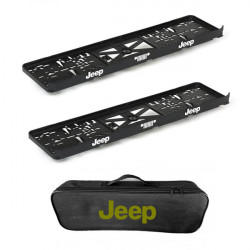 2x podložky ŠPZ  a taška JEEP - sada