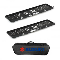 2x podložky ŠPZ  a taška SUZUKI- sada