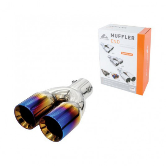 Koncovka výfuku (Ø výfuku do 58mm) dúhový chróm V2