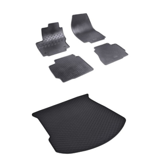 Rohože a vanička pre Ford Mondeo Combi 2007- s dojazdovým kolesom