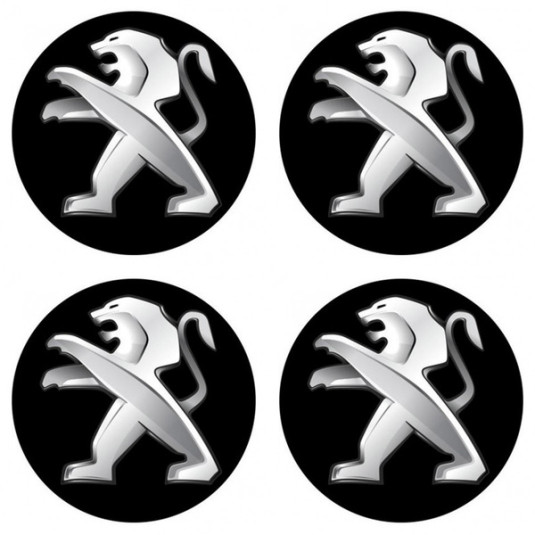 Samolepky živicové 3D PEUGEOT 4ks