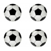 Samolepky živicové 3D Futbal (lopta) 4ks