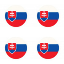 Samolepky živicové 3D Slovensko (vlajka) 4ks