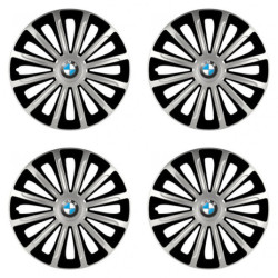 Puklice pre BMW 15 TREND silver and black