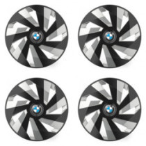 Puklice pre BMW 16 Vector RC black and silver