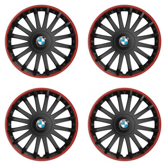 Puklice pre BMW 16 CRYSTAL RO black