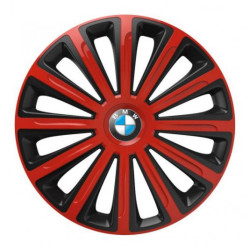 Puklice pre BMW 16 TREND red and black