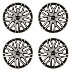 Puklice pre Audi 15 Dakar NC silver and black