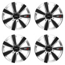 Puklice pre Audi 15 GTX CARBON silver/black
