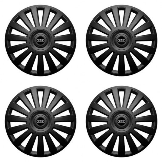 Puklice pre Audi 16 Luxury black