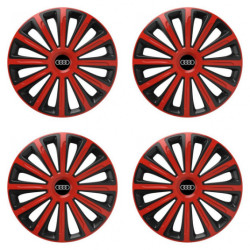 Puklice pre Audi 16 TREND red and black