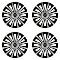 Puklice pre Audi 16 TREND silver and black
