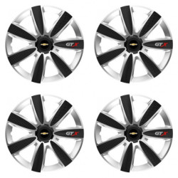 Puklice pre Chevrolet 14 GTX CARBON silver/black