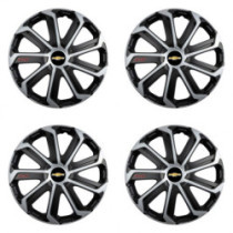 Puklice pre Chevrolet 15 Evo black&silver