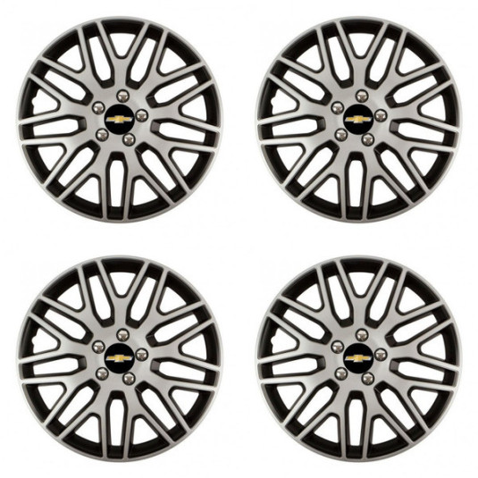 Puklice pre Chevrolet 15 Dakar NC silver and black