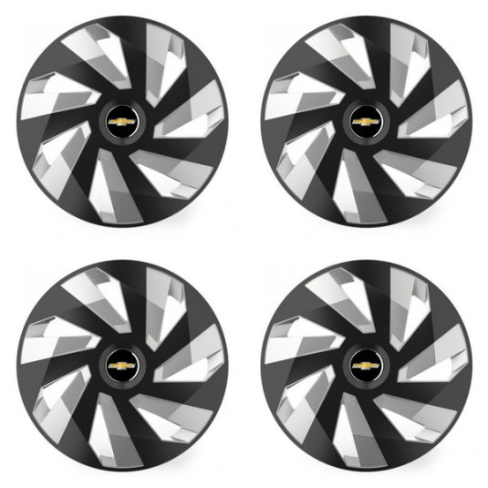 Puklice pre Chevrolet 15 Vector RC black and silver