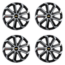 Puklice pre Chevrolet 16 Evo black&silver