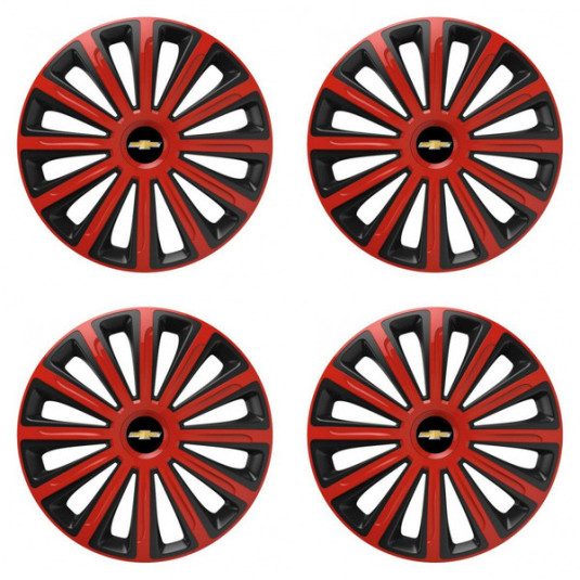 Puklice pre Chevrolet 16 TREND red and black