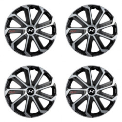 Puklice pre Hyundai 15 Evo black&silver