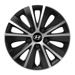 Puklice pre Hyundai 16 RAPIDE silver and black