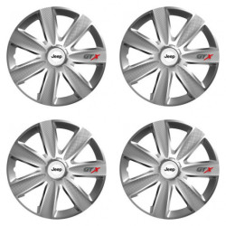 Puklice pre Jeep 14 GTX CARBON silver