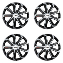 Puklice pre Jeep 15 Evo black&silver