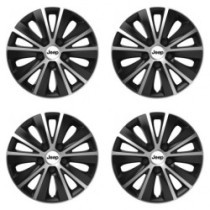 Puklice pre Jeep 15 RAPIDE silver and black