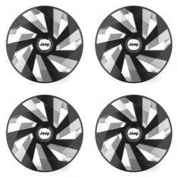 Puklice pre Jeep 16 Vector RC black and silver