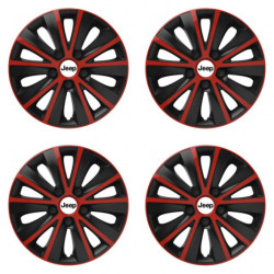 Puklice pre Jeep 16 RAPIDE red and black
