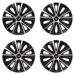 Puklice pre Cupra 14 RAPIDE silver and black