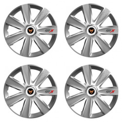 Puklice pre Cupra 15 GTX CARBON silver