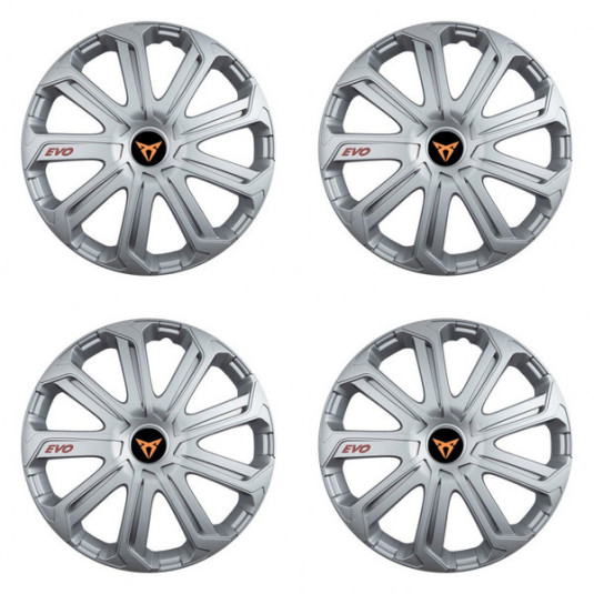 Puklice pre Cupra 16 Evo silver