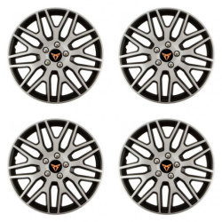 Puklice pre Cupra 16 Dakar NC silver and black