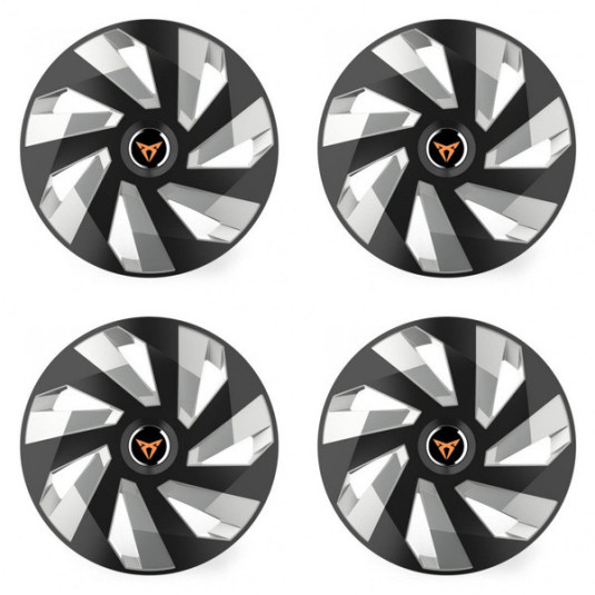 Puklice pre Cupra 16 Vector RC black and silver