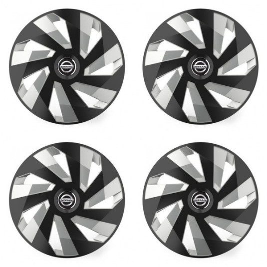 Puklice pre Nissan 16 Vector RC black and silver