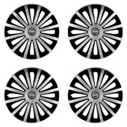 Puklice pre Nissan 16 TREND silver and black