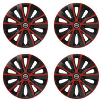 Puklice pre Nissan 16 RAPIDE red and black