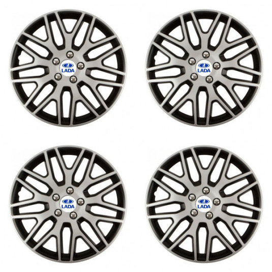 Puklice pre Lada 15 Dakar NC silver and black