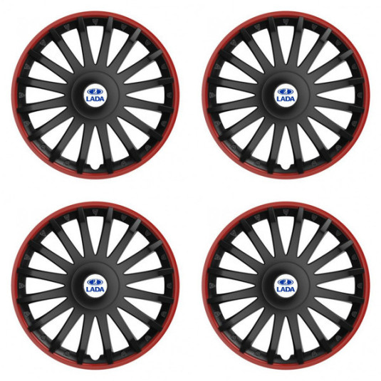 Puklice pre Lada 16 CRYSTAL RO black