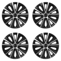 Puklice pre Mazda 14 RAPIDE silver and black