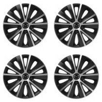 Puklice pre Mazda 16 RAPIDE silver and black