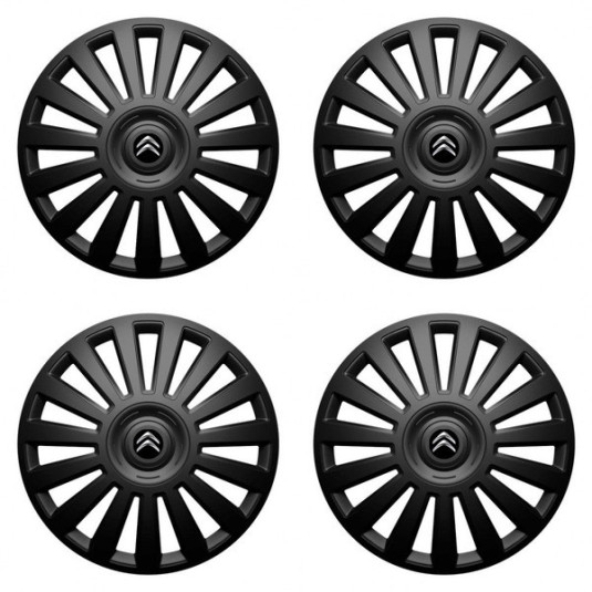 Puklice pre Citroen 14 Luxury black