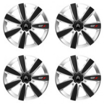 Puklice pre Citroen 14 GTX CARBON silver/black